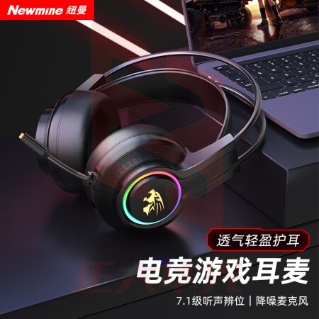 纽曼(Newmine)T03 电脑耳机游戏耳机头戴式 usb7.1声道电竞耳机带麦克风 (XTGM202308161326163)