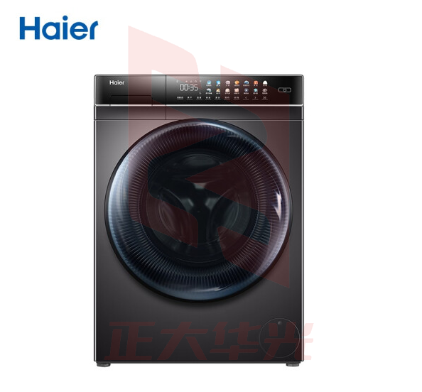 海尔 10KG滚筒洗衣机全自动 洗烘一体 玉墨银EG100HPLUS8SU1 (XTGM202308231119447)
