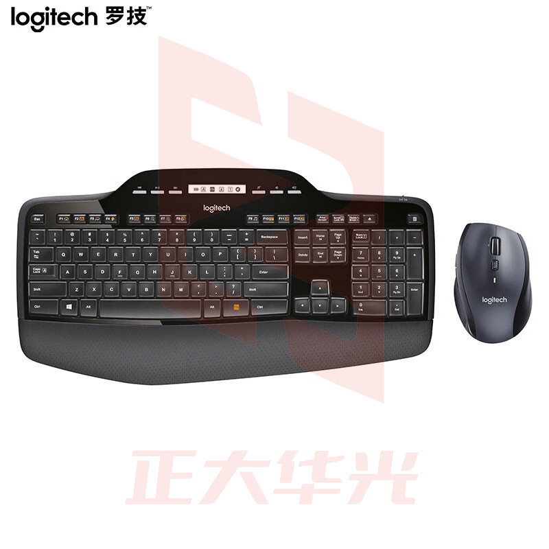 罗技(Logitech)MK710无线键鼠套装 办公键鼠套装 全尺寸 黑色  (XTGM202307211318415)