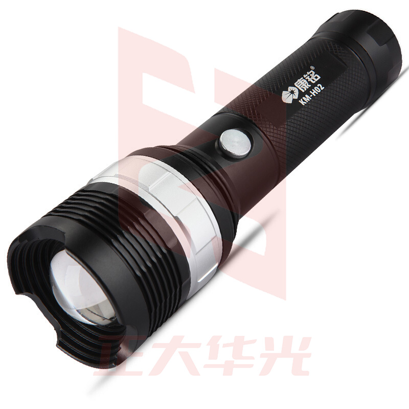 康铭(KANGMING)手电筒强光LED灯调焦变焦锂电池充电户外露营灯照明应急灯 KM-H02 (XTGM202308151255199)