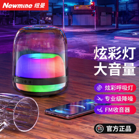 纽曼(Newmine)N85无线智能蓝牙音箱 360度炫彩灯光 语音控制板XTGM2023081613112414