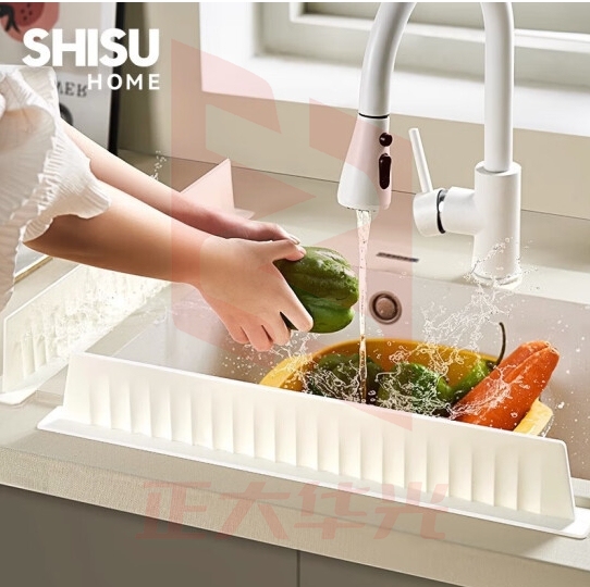 京严匠造水槽挡水板厨房洗碗池挡水条台面水池洗菜挡水神器防溅水隔水挡板 EMLL08311108052886