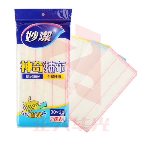 妙洁(MIAOJIE)1019 妙洁抹布 不掉毛吸水厨房擦 神奇抹布 加厚洗碗布3片装 XTGM202310081509280
