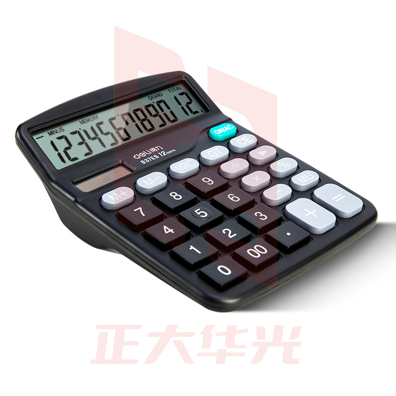 得力837ES桌面计算器(黑)(台)XTGM02191253317531