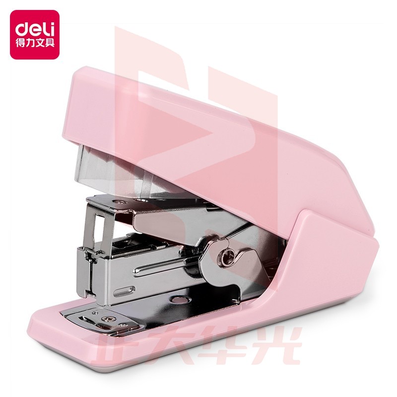 得力0460欧阳娜娜代言款订书机(浅红)(一订书机一PET盒)   XTGM202302021412240