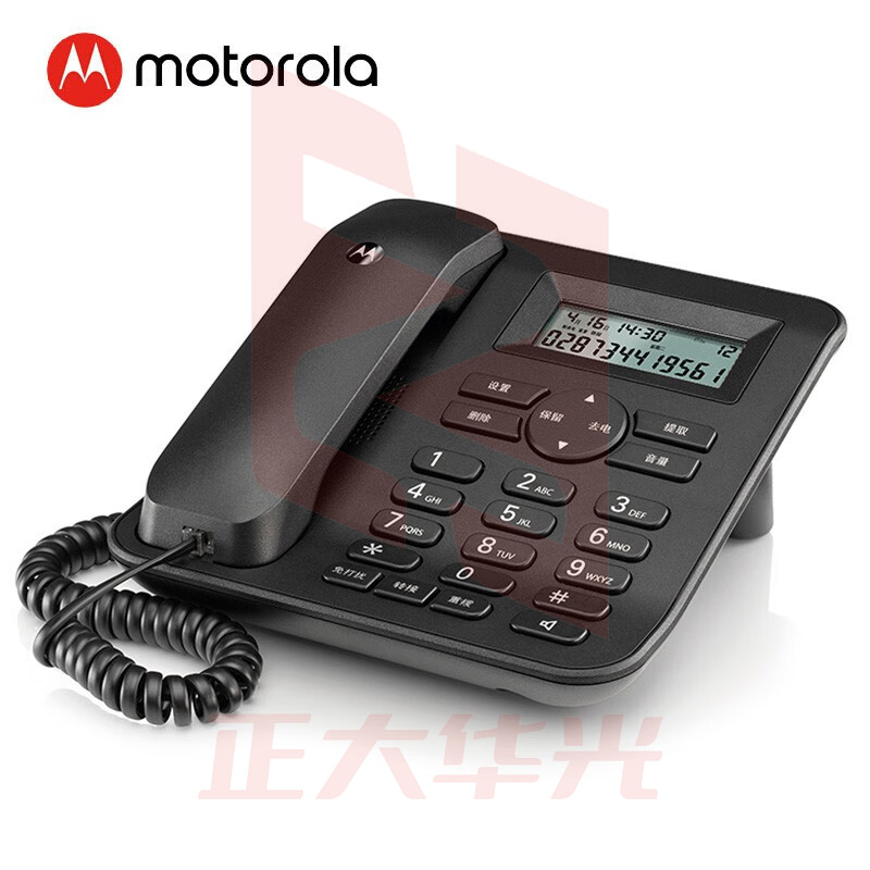 摩托罗拉(Motorola)电话机座机固定电话 办公 来电显示 免提 双接口CT410C(黑色)IKIZ04120924172492