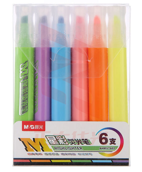 晨光AHMV7602星彩荧光笔6色套装 XTGM01181251142637