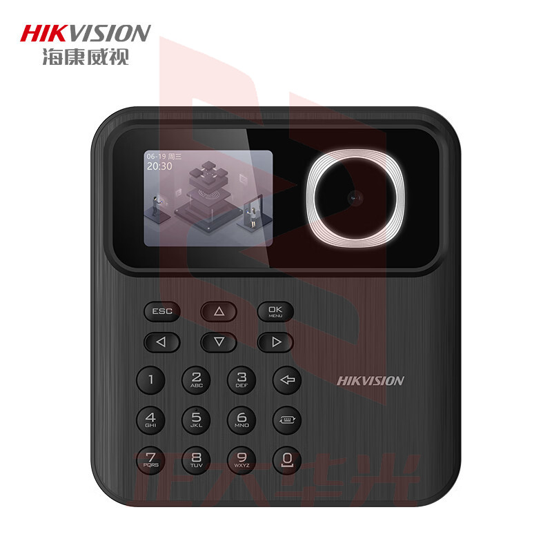 海康威视(HIKVISION)考勤机人脸识别打卡机公司企业员工上下班面部识别刷脸签到机 【人脸+密码】A22 JZLR09161120118122
