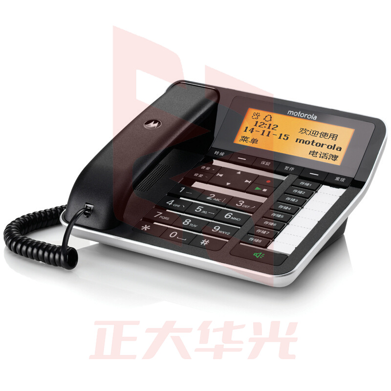 摩托罗拉 CT700C 录音电话机 超长录音 黑色 数字有绳 IDYO04121009104378