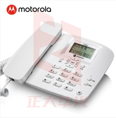 摩托罗拉电话机(MOTOROLA)CT120C 电话机座机电话机固定电话办公家用有绳免电池双接口白色UEPD04120944102804