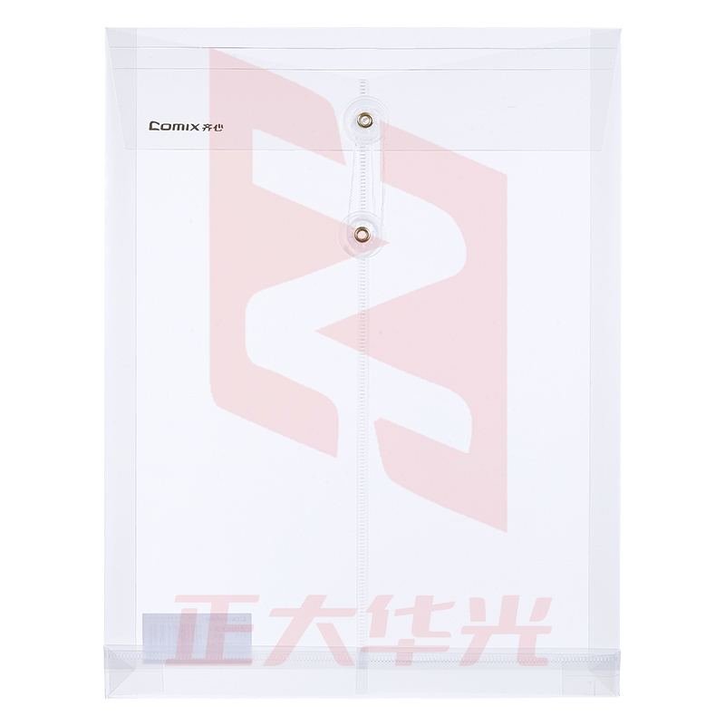 齐心 F118 办公必备透明档案袋 A4 绳扣式(蓝白2色，颜色备注)  XTGM02081102188042