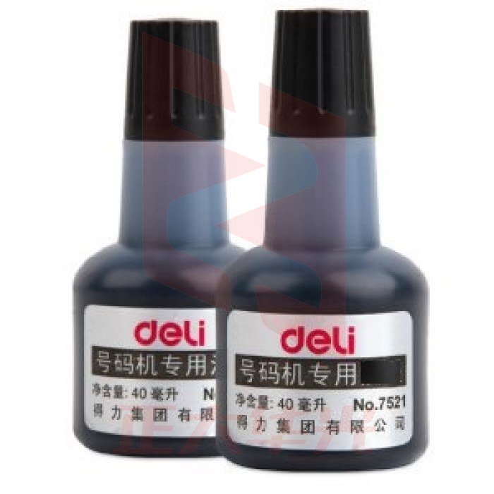 得力(deli) 7521 号码机印油 40ml 黑色GDSM XTGM202303301043470