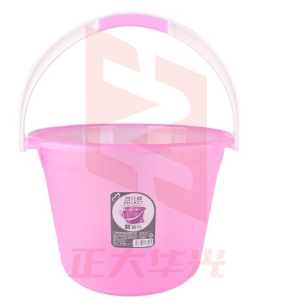 振兴手提透明塑料水桶家用大号加厚储水桶洗车拖把桶食品级塑料桶 粉色(5L) XTGM09181533114670