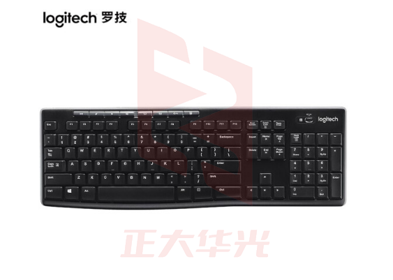 罗技（Logitech） K270无线键盘 全尺寸多媒体键盘 黑色