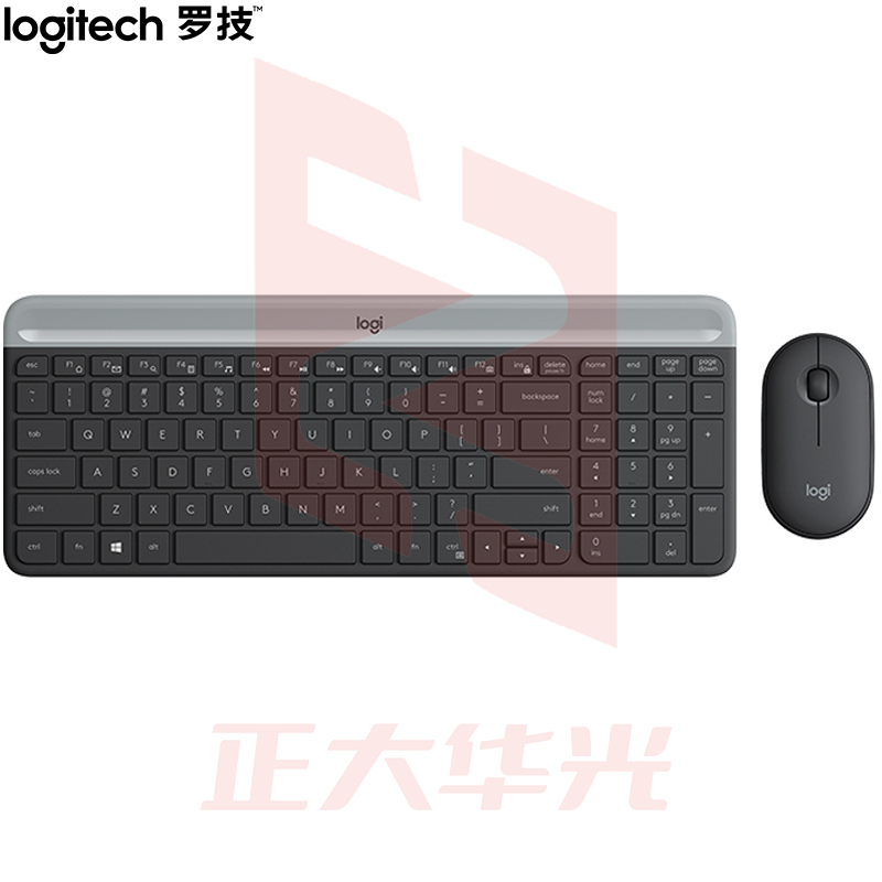 罗技(Logitech) MK470 键鼠套装 无线键鼠套装 超薄全尺寸 星空灰 带无线2.4G接收器   (XTGM202307211314073)