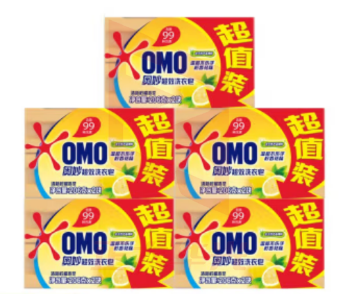 奥妙 超效洗衣皂206g 清新柠檬 芦荟精粹温和不伤手 肥皂 透明皂 超值装/单块装 206g QHEH08011540582166