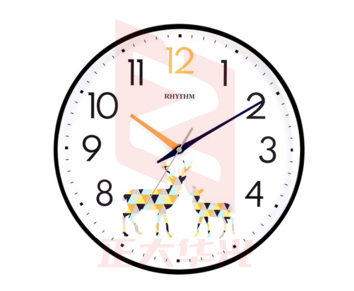 丽声(RHYTHM)挂钟CM417 静音石英钟表33cm DKDE12030918322305