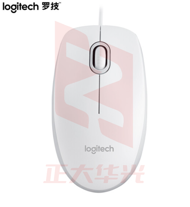罗技(Logitech) M100r 有线鼠标 大手鼠标 商务办公鼠标 家用对称鼠标 企业采购 白色  TTVU02281435245116