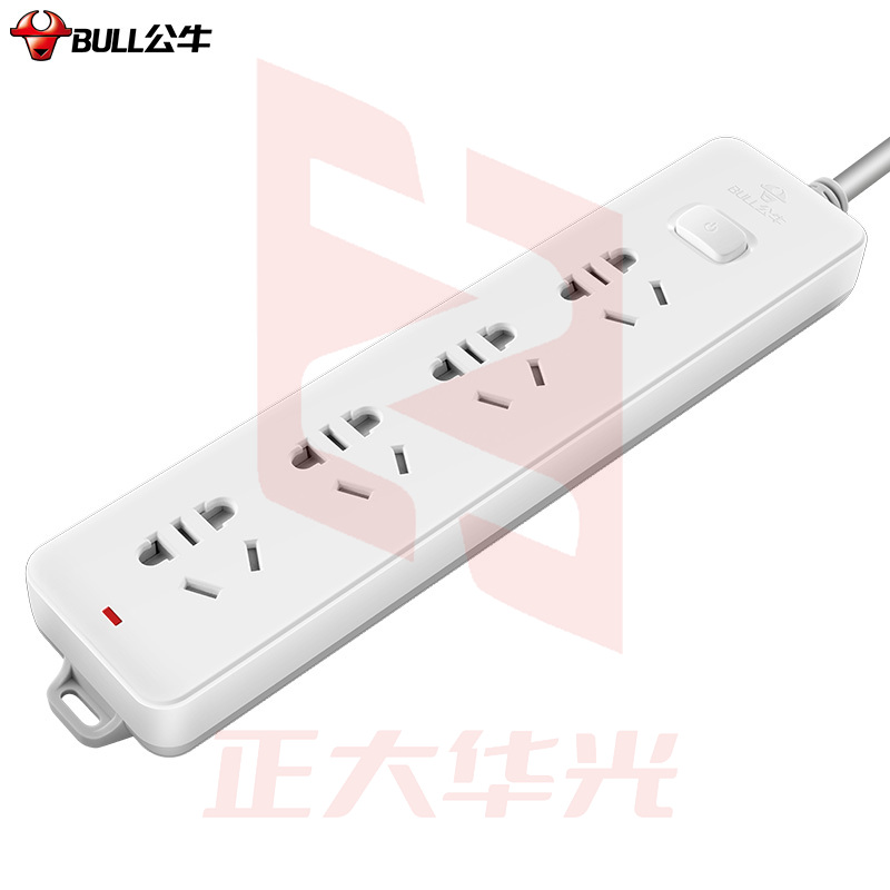 公牛(BULL)新国标GN-410 4位 插座总控电源/插线板 5米 新旧款随机发货 VS