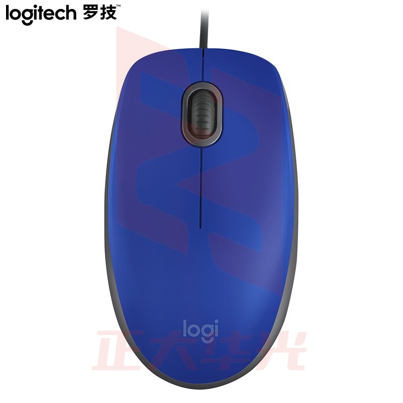 罗技(Logitech)M110 鼠标 有线鼠标 办公鼠标 静音鼠标 对称鼠标 蓝色 (XTGM202307211314458)