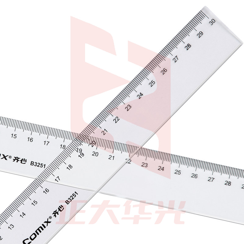 齐心 B3251 精准刻度直尺 30CM   XTGM02011452553936