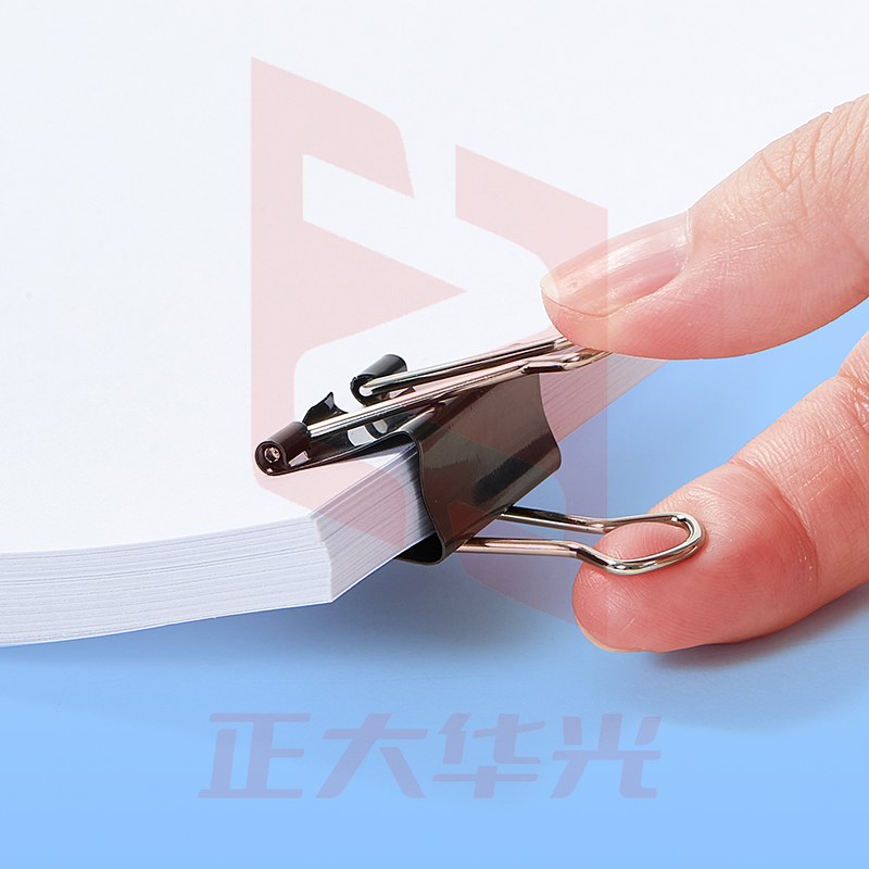 齐心 B3627黑色长尾票夹 3# 32mm 24只/筒